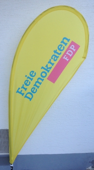 FDP-Shop, Ihr Werbemittelshop für Freie Demokraten (FDP) - Auto-Fahne